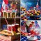 200-Piece 4th of July Cupcake Toppers and Cocktail Picks, Patriotic Firework and American Flag Toothpicks for Independence Day, Fruit Skewers, Party Drinks, and Red White & Blue Decorations